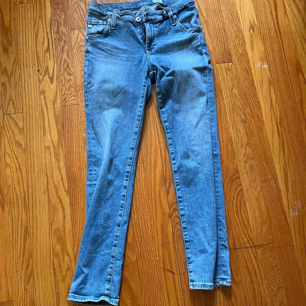 AG Adriano Goldschmied Light Blue Maternity Prima skinny Jeans